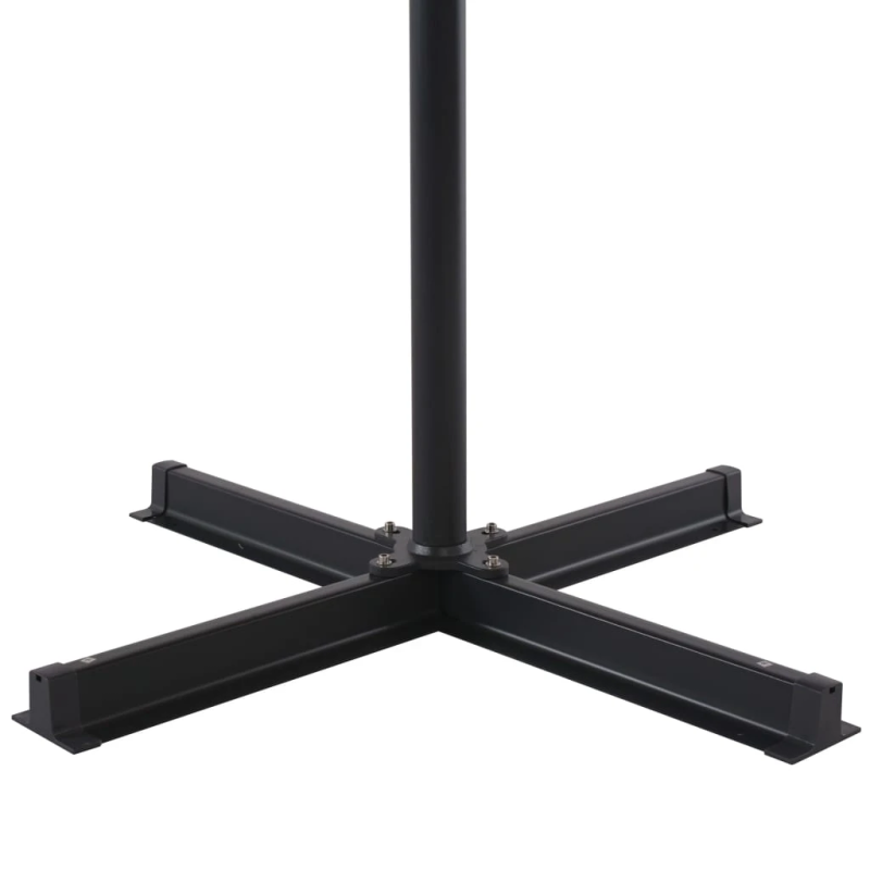 vidaXL dārza saulessargs ar alumīnija kātu, 500 cm, antracītpelēks