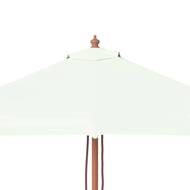 vidaXL dārza saulessargs ar koka kātu, smilškrāsas, 150x200 cm