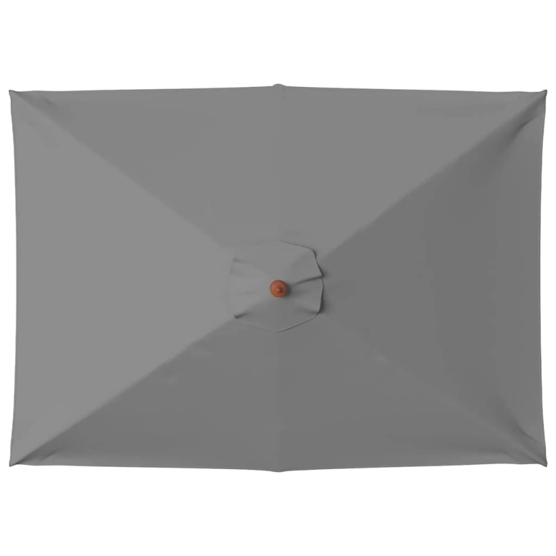 vidaXL dārza saulessargs ar koka kātu, antracītpelēks, 150x200 cm