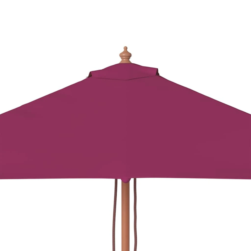 vidaXL dārza saulessargs ar koka kātu, bordo sarkans, 150x200 cm