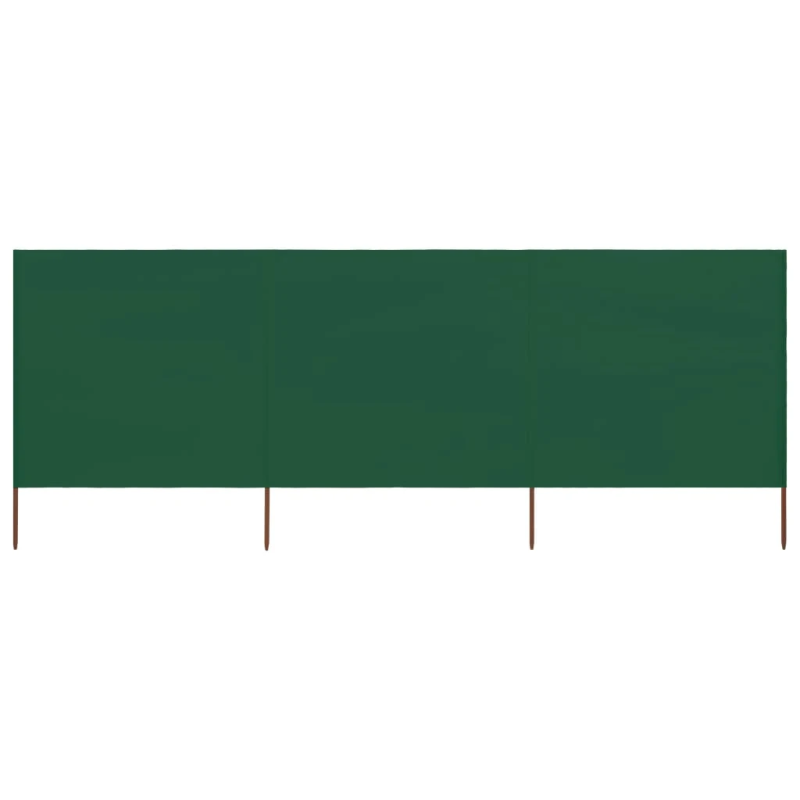 vidaXL 3 paneļu vēja aizsargsiets, 400x120 cm, audums, zaļš