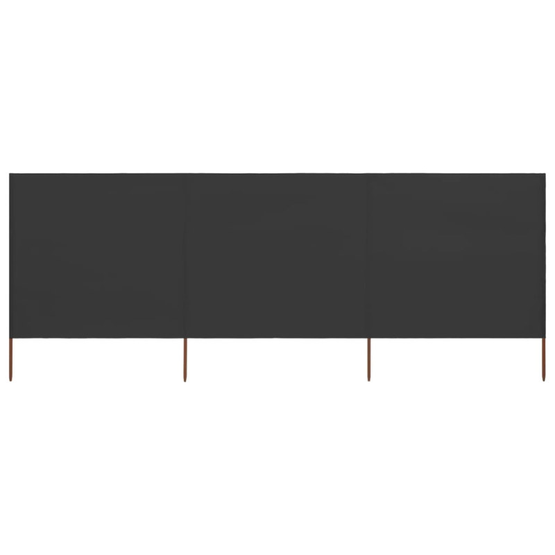 vidaXL 3 paneļu vēja aizsargsiets, 400x120 cm, audums, pelēks