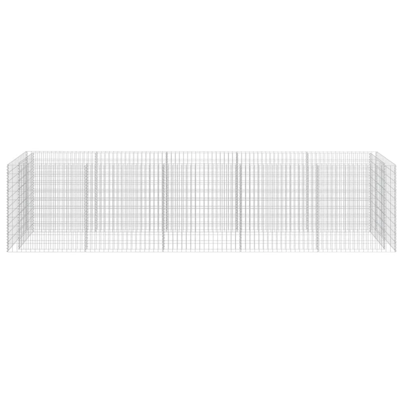 vidaXL gabions, augstā puķu kaste, cinkots tērauds, 450x90x100 cm