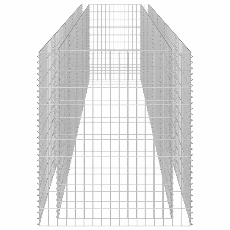 vidaXL gabions, augstā puķu kaste, cinkots tērauds, 450x90x100 cm