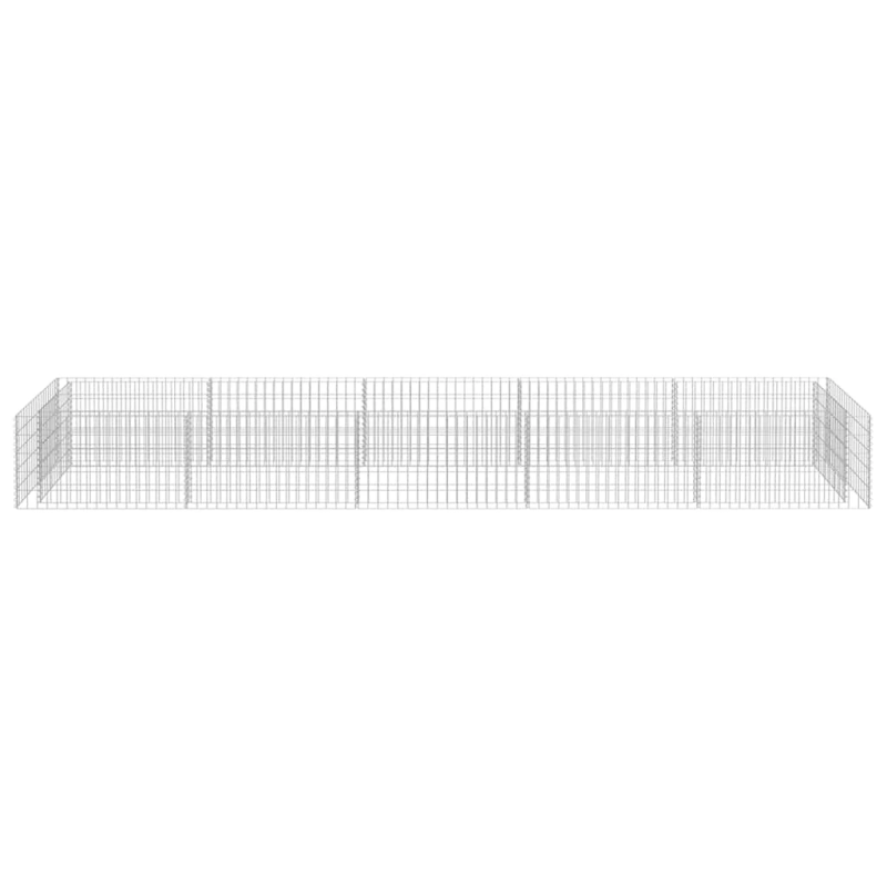 vidaXL gabions, augstā puķu kaste, cinkots tērauds, 450x90x50 cm