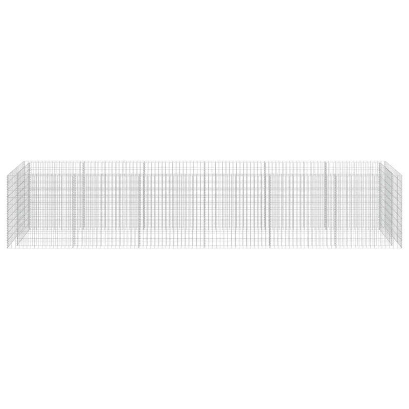 vidaXL gabions, augstā puķu kaste, cinkots tērauds, 540x90x100 cm
