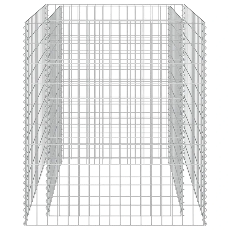 vidaXL gabions, augstā puķu kaste, cinkots tērauds, 90x90x100 cm