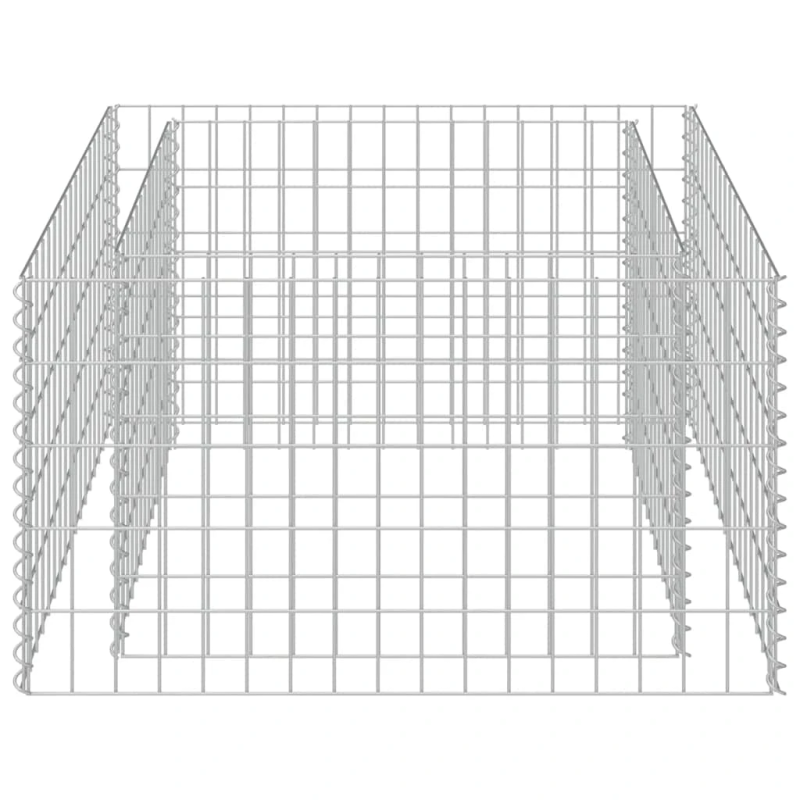 vidaXL gabions, augstā puķu kaste, cinkots tērauds, 90x90x50 cm