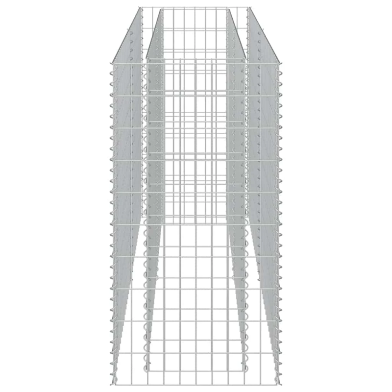 vidaXL gabions, augstā puķu kaste, cinkots tērauds, 180x50x100 cm