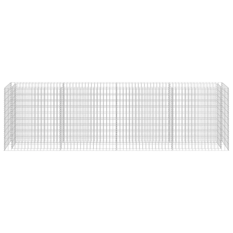vidaXL gabions, augstā puķu kaste, cinkots tērauds, 360x50x100 cm