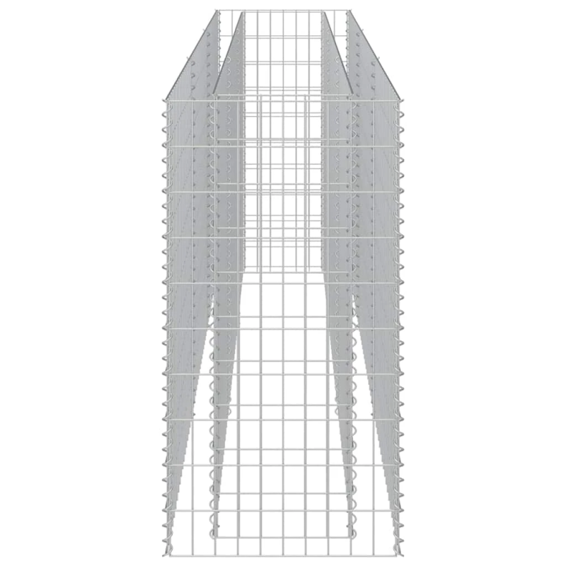 vidaXL gabions, augstā puķu kaste, cinkots tērauds, 270x50x100 cm