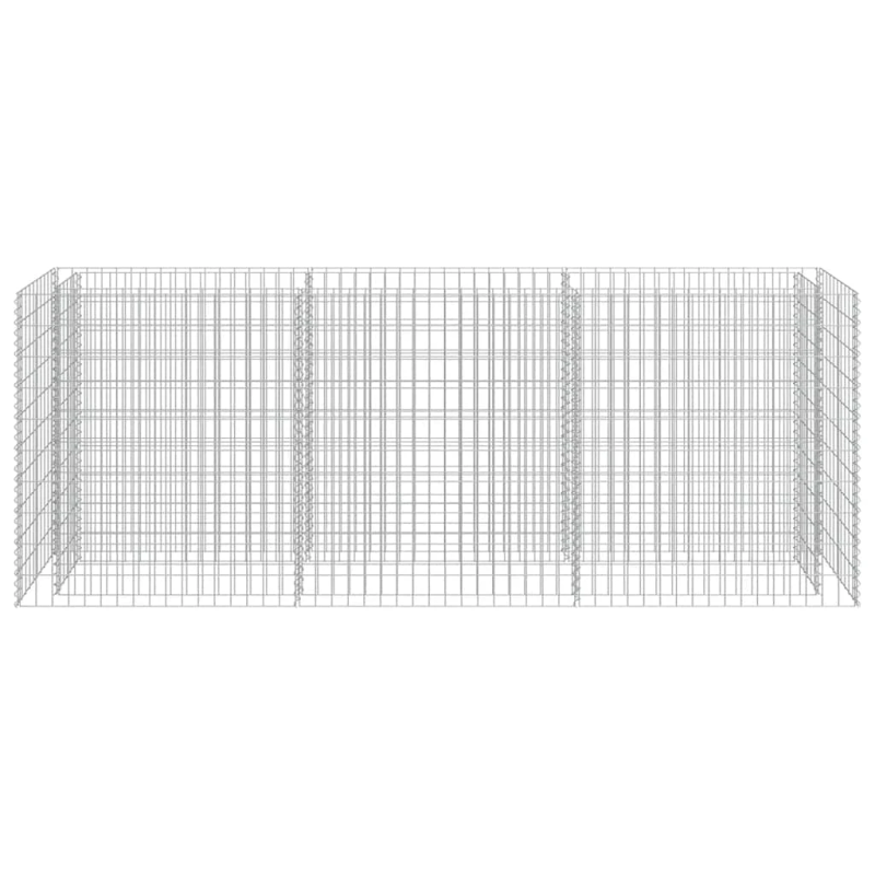 vidaXL gabions, augstā puķu kaste, cinkots tērauds, 270x50x100 cm