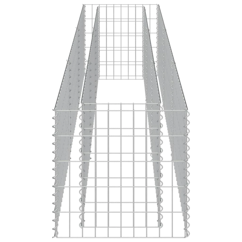 vidaXL gabions, augstā puķu kaste, cinkots tērauds, 270x50x50 cm