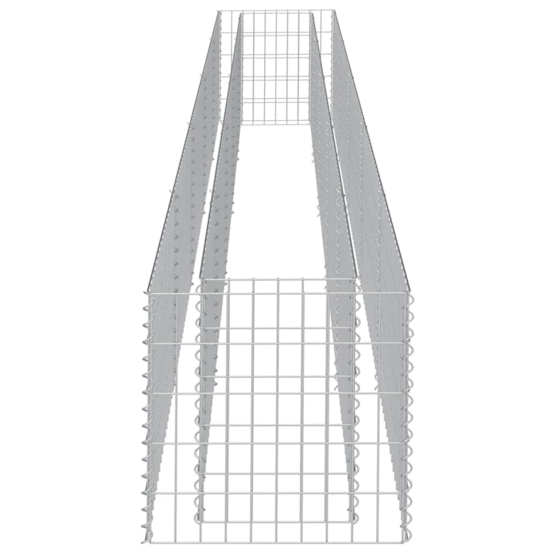 vidaXL gabions, augstā puķu kaste, cinkots tērauds, 450x50x50 cm