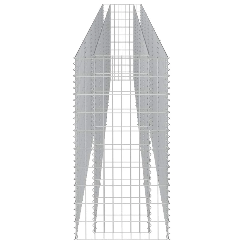 vidaXL gabions, augstā puķu kaste, cinkots tērauds, 540x50x100 cm