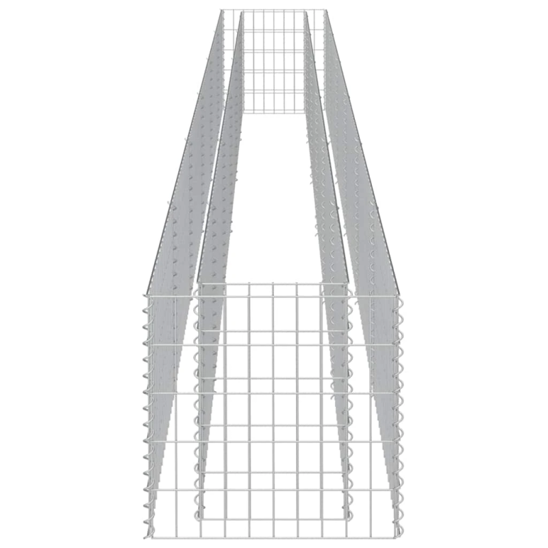 vidaXL gabions, augstā puķu kaste, cinkots tērauds, 540x50x50 cm