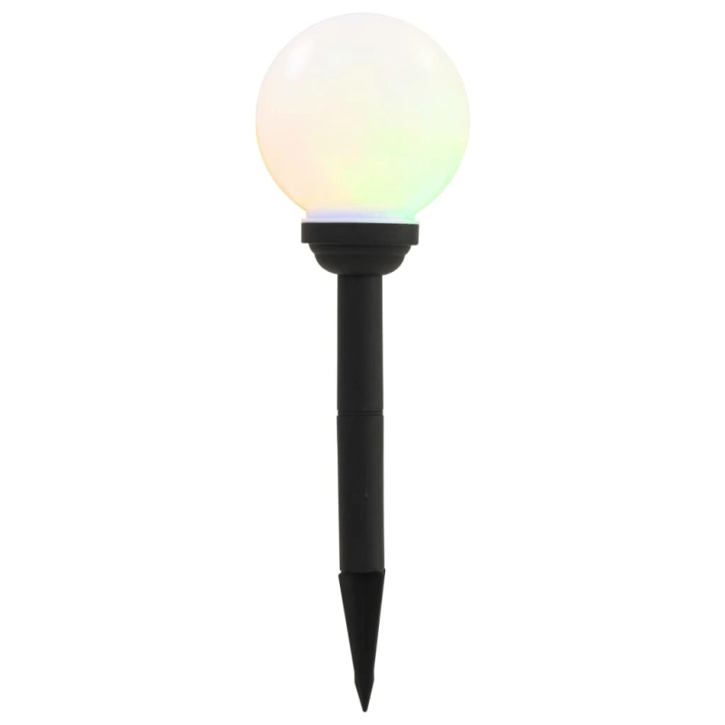 vidaXL sfēriskas āra LED solārās lampas, 4 gab., 15 cm, RGB