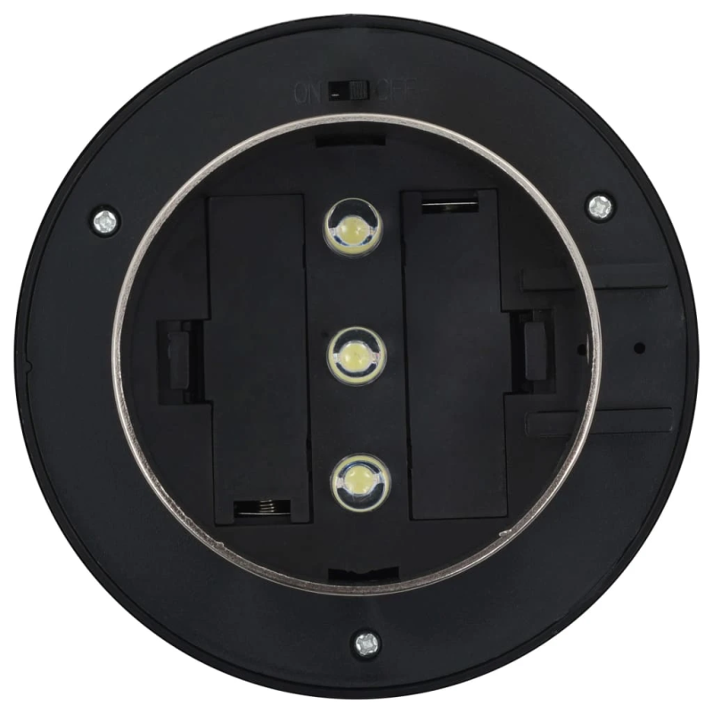 vidaXL apaļas āra solārās lampas, 6 gab., 12 cm, LED, baltas