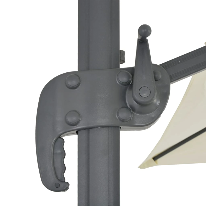 vidaXL konsoles dārza saulessargs ar alumīnija kātu, 400x300 cm, smilšu krāsas