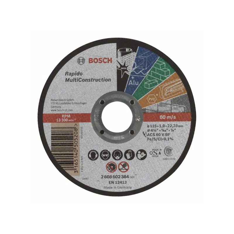 Griešanas disks Rapido Multi Constr 115, 1,0 mm