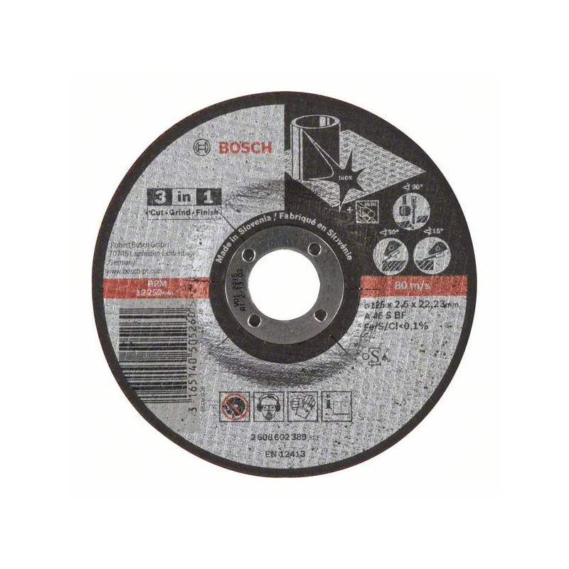 Griešanas & slīpēš. disks 125x22,2x2,5 mm