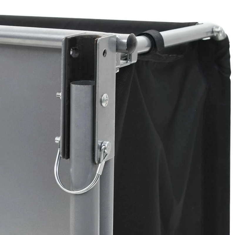 vidaXL velosipēda piekabe, 65 kg, melna ar dzeltenu