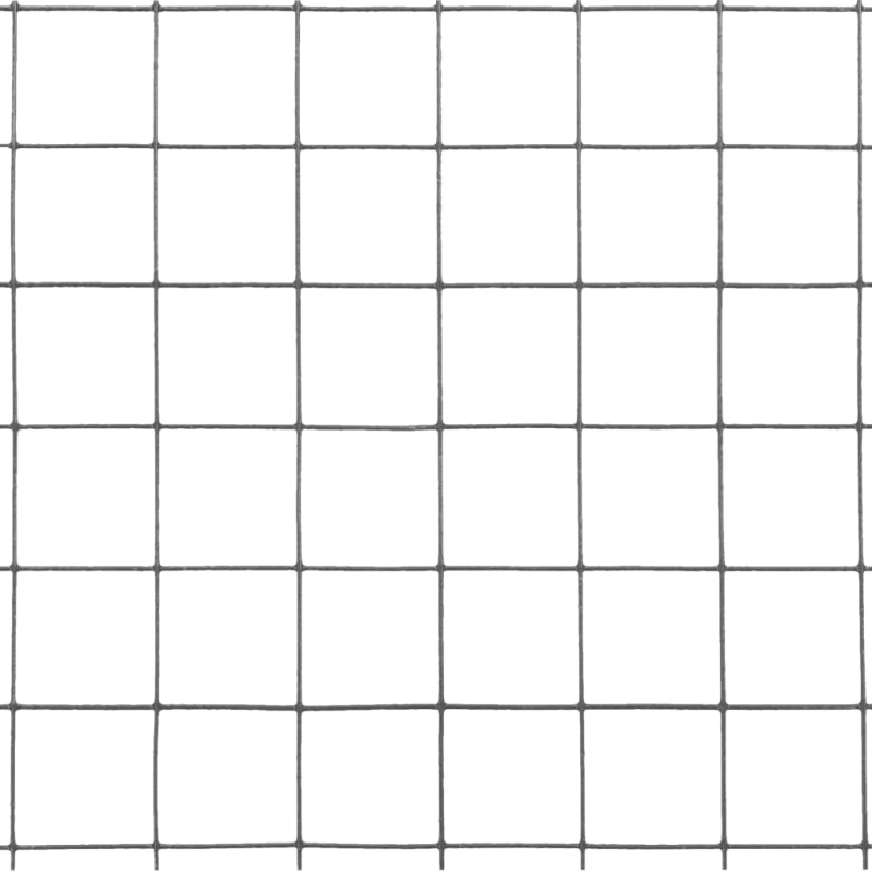 vidaXL stiepļu žogs, tērauds ar PVC pārklājumu, 25x0,5 m, pelēks