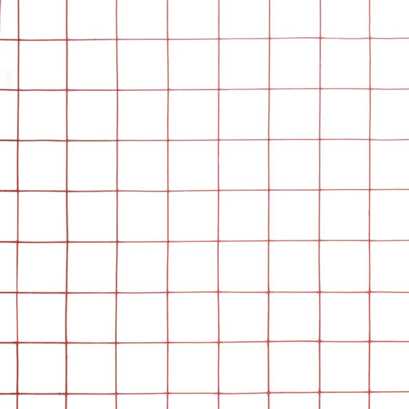 vidaXL stiepļu žogs, tērauds ar PVC pārklājumu, 25x1 m, sarkans