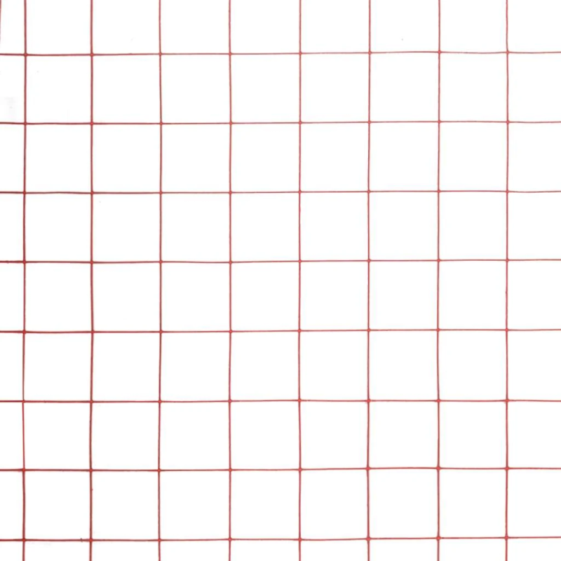 vidaXL stiepļu žogs, tērauds ar PVC pārklājumu, 25x1,5 m, sarkans