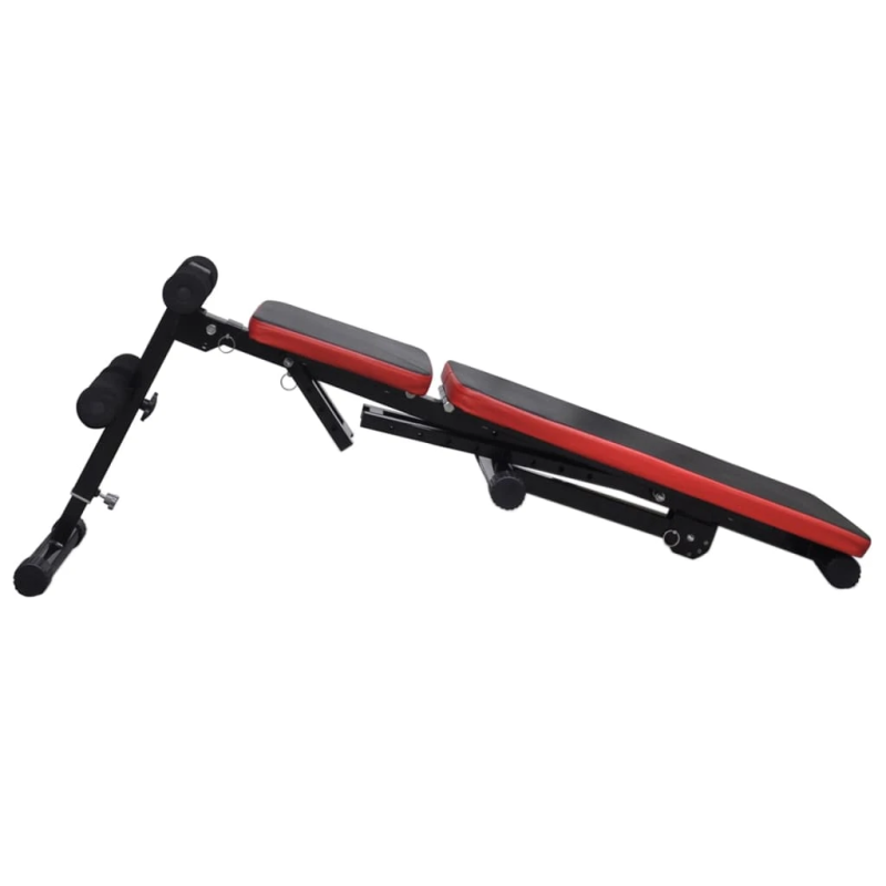 vidaXL regulējams trenažiera sols, ar svariem un hantelēm, 60,5 kg