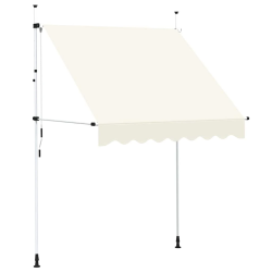 vidaXL markīze, 200 cm, manuāli darbināma, krēmkrāsā