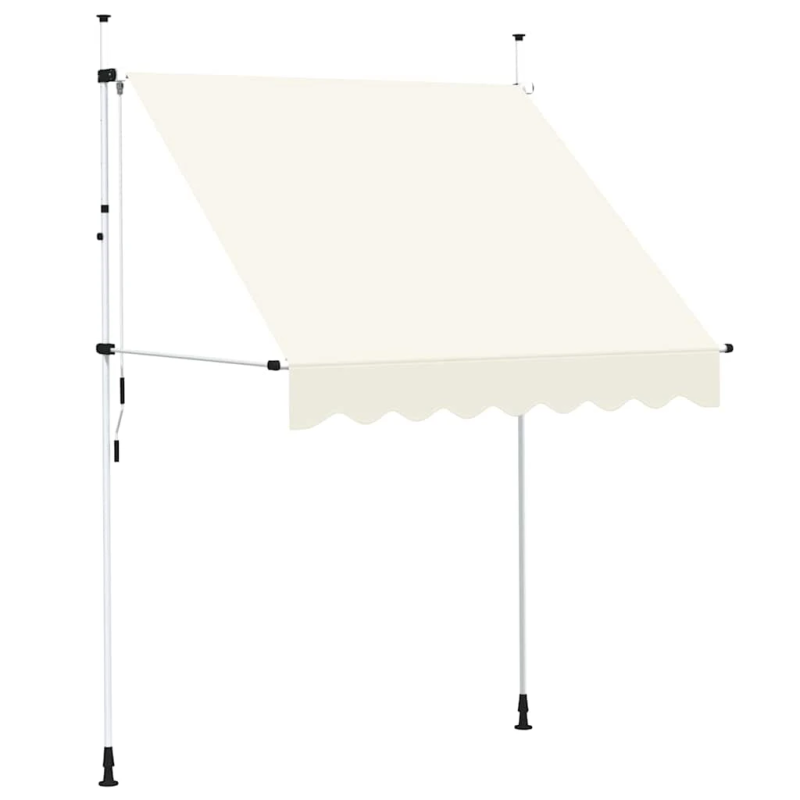 vidaXL markīze, 200 cm, manuāli darbināma, krēmkrāsā