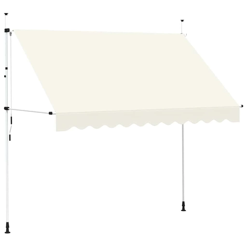 vidaXL markīze, krēmkrāsā, 300 cm, manuāli darbināma, sarullējama