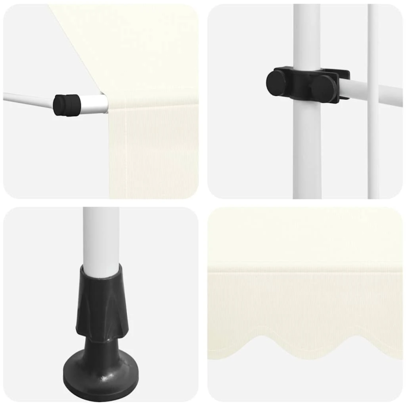 vidaXL markīze, krēmkrāsā, 350 cm, manuāli darbināma, sarullējama