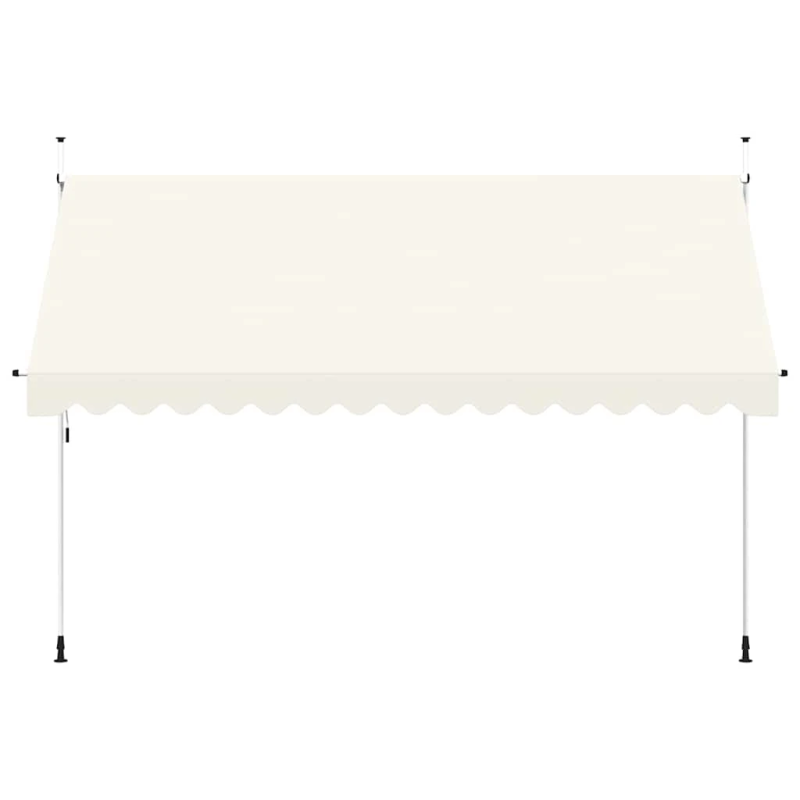 vidaXL markīze, krēmkrāsā, 400 cm, manuāli darbināma, sarullējama