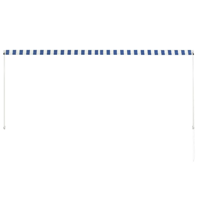 vidaXL markīze, 300x150 cm, sarullējama, zila ar baltu