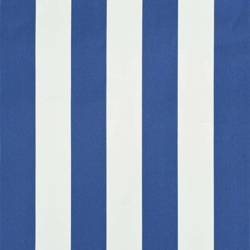 vidaXL markīze, 400x150 cm, sarullējama, zila ar baltu