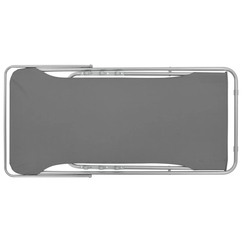 vidaXL saliekami pludmales krēsli, 2 gab., tērauds, audums, pelēki