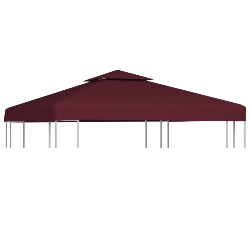 vidaXL nojumes jumta pārsegs, divdaļīgs, 3x3 m, bordo