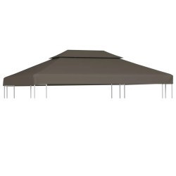 vidaXL Pavėsinės uždangalas, taupe, 4x3m, 310 g-m²