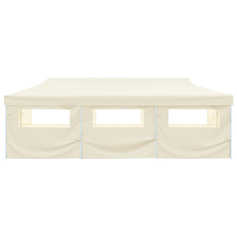 vidaXL saliekama nojume ar 8 sānu sienām, 870x291x315 cm, krēmkrāsas