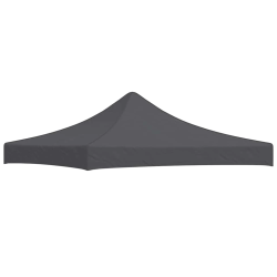 vidaXL dārza nojumes jumts, 3x3 m, antracītpelēks