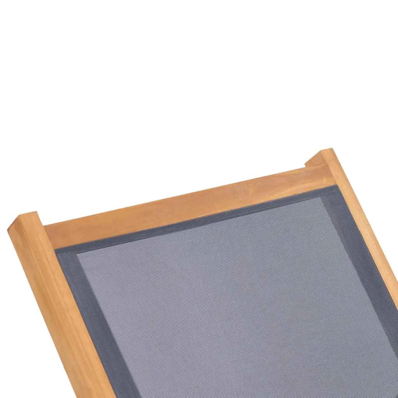 vidaXL saliekams sauļošanās zvilnis ar riteņiem, tīkkoks un tekstilēns