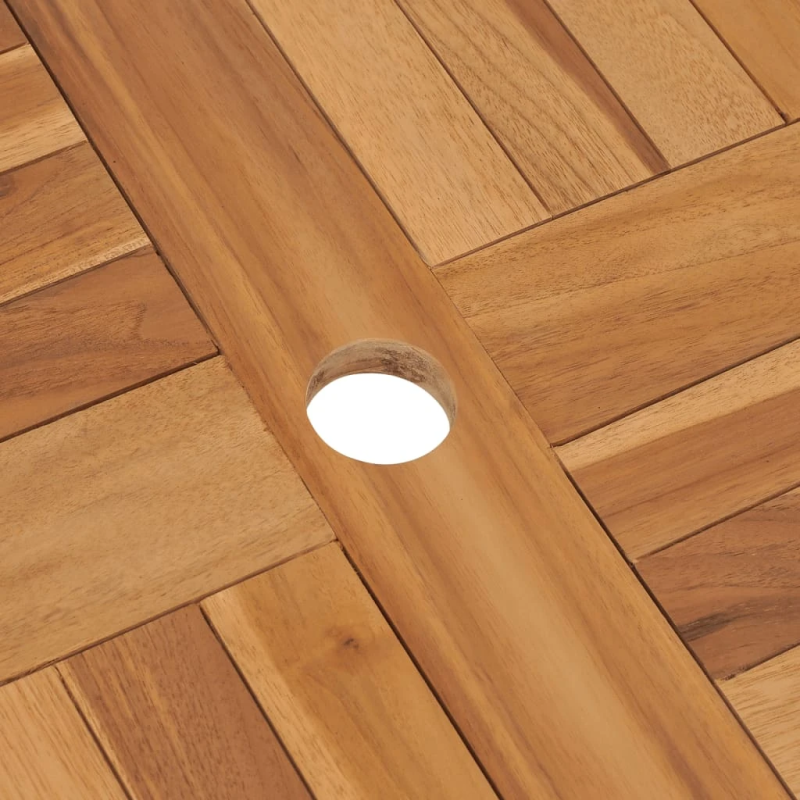 vidaXL saliekams dārza galds, 85x76 cm, masīvs tīkkoks