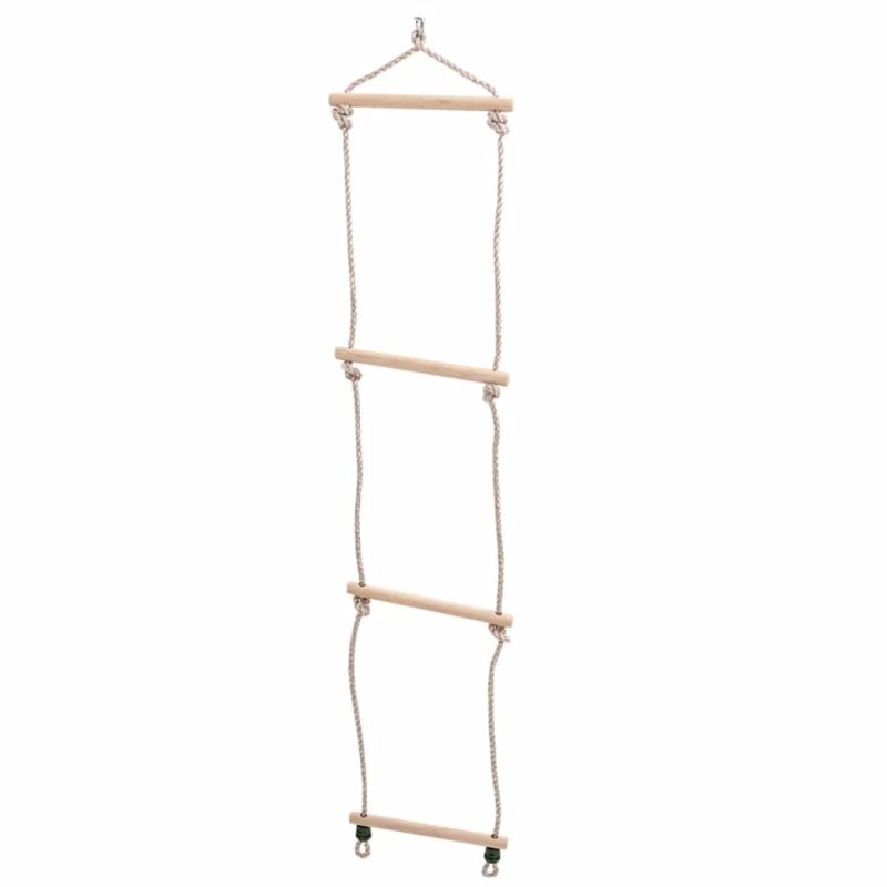 vidaXL šūpoļu sēdeklis ar virvju kāpnēm un kāpšanas aizķerēm, zils PE