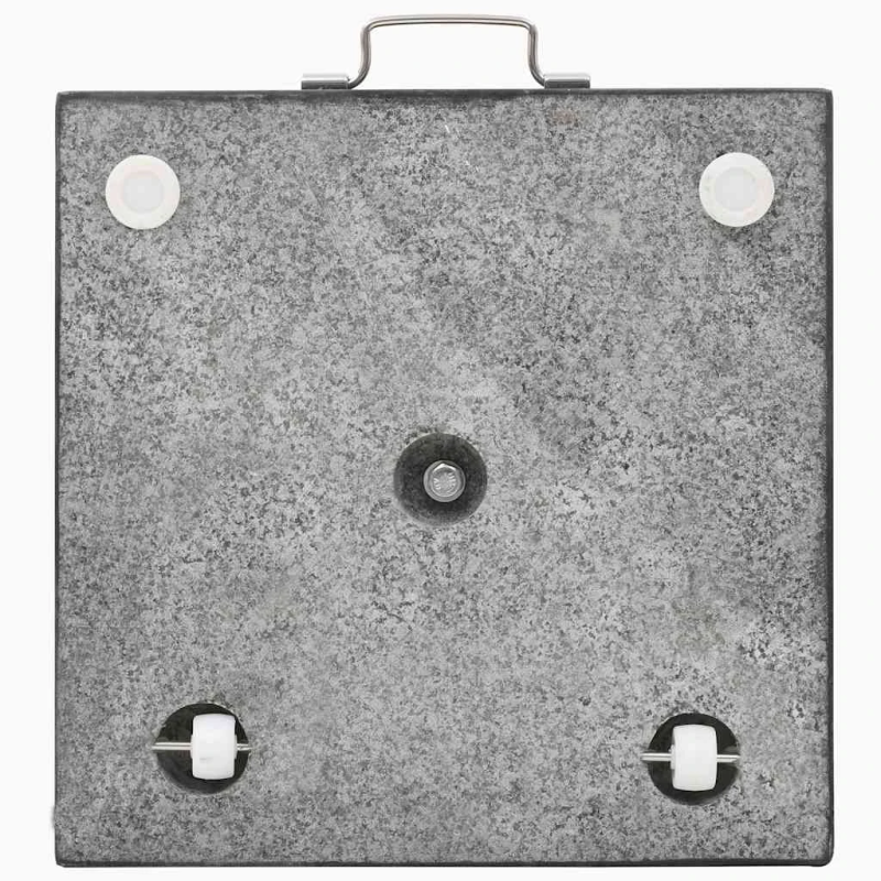 vidaXL saulessarga pamatne, melna, granīts, 28,5 kg, kvadrāta forma