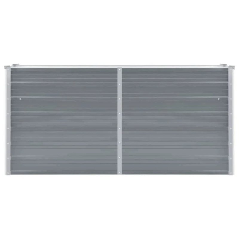 vidaXL augstā puķu kaste, cinkots tērauds, 160x40x77 cm, pelēka