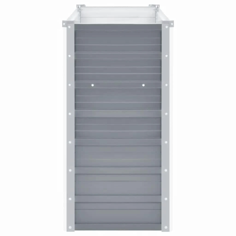 vidaXL augstā puķu kaste, cinkots tērauds, 160x40x77 cm, pelēka