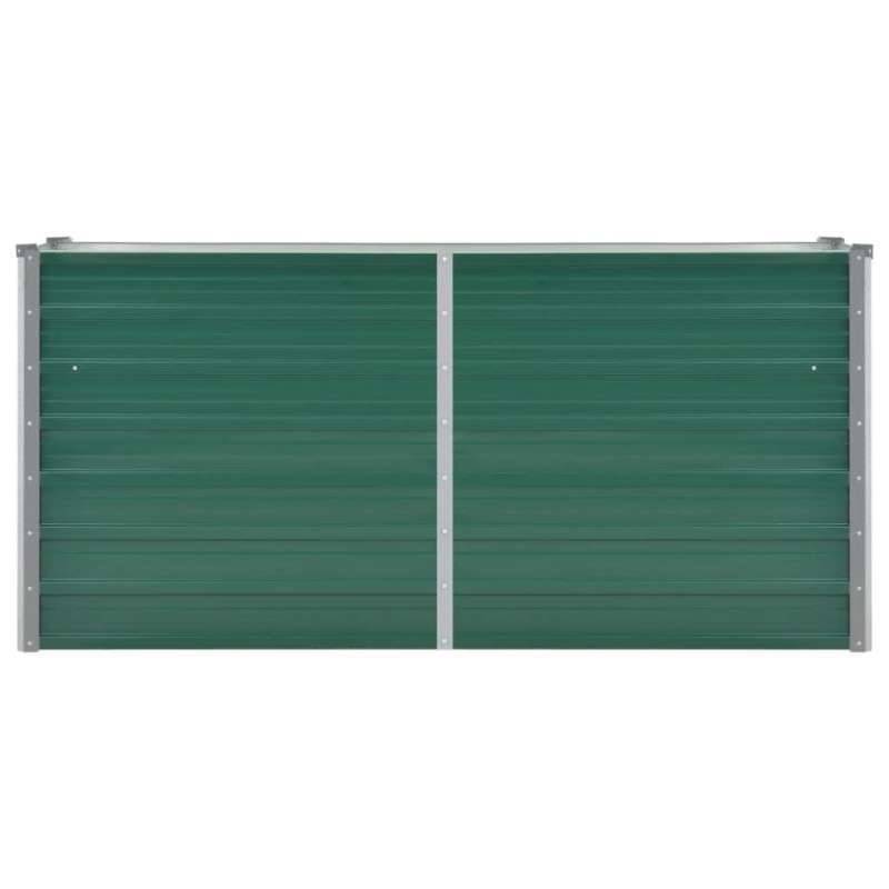 vidaXL augstā puķu kaste, cinkots tērauds, 160x40x77 cm, zaļa