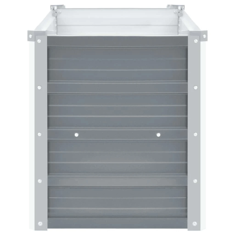 vidaXL augstā puķu kaste, cinkots tērauds, 160x40x45 cm, pelēka